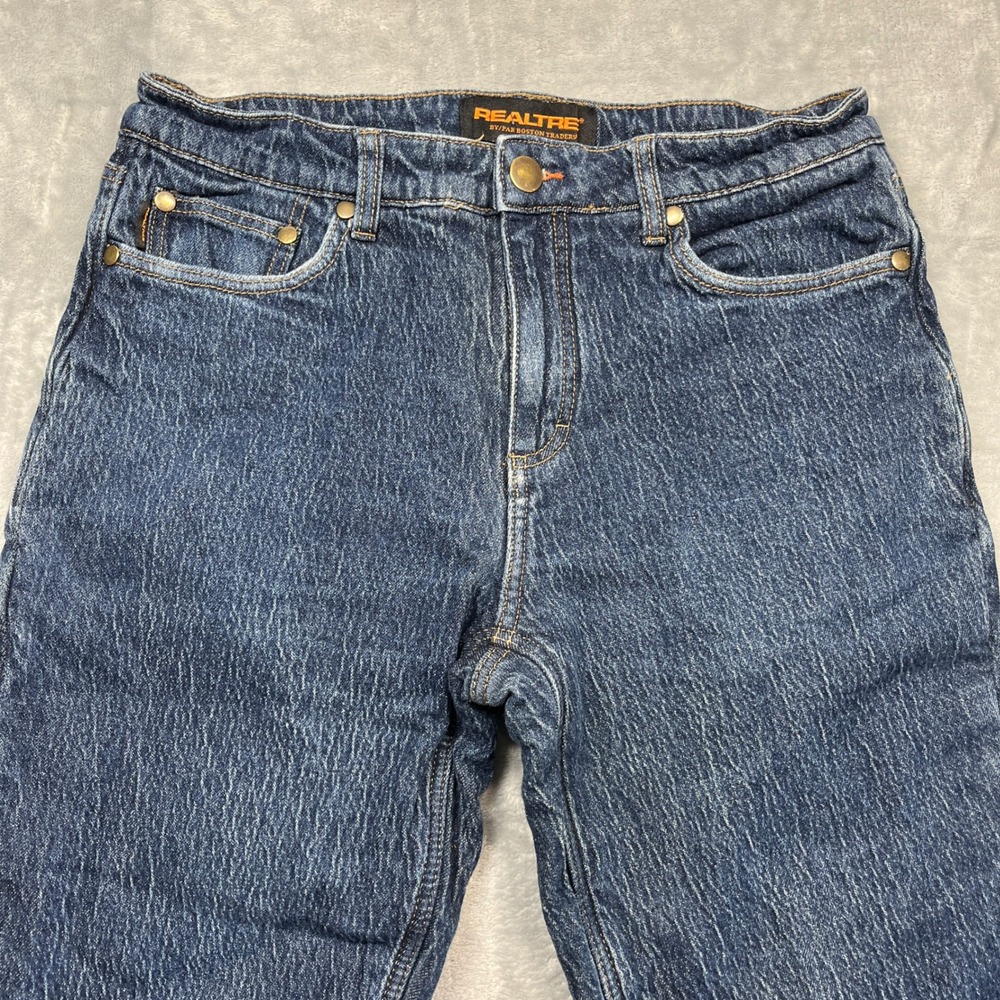 Realtree Flannel Lined Jeans Mens Blue Straight Leg Insulated Denim 32x32 - Picture 2 of 13